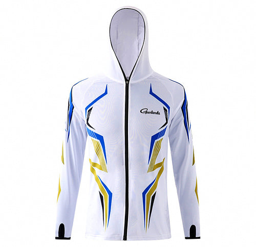 Quick-Dry Sun Protection Fishing Shirt, Bamboo Fiber, White – product photo
