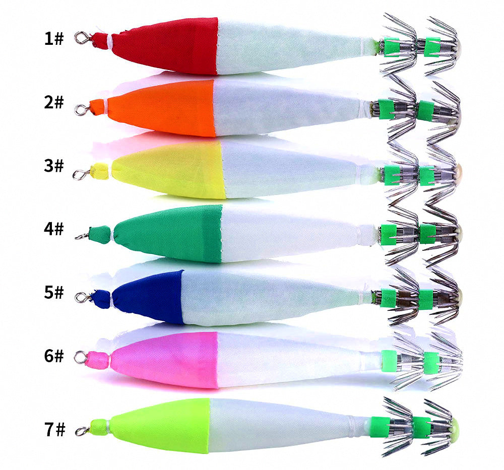 Wood Shrimp Squid Jigs, 10.5 cm 6.3 g (0.22 oz), 5-Pack – product photo