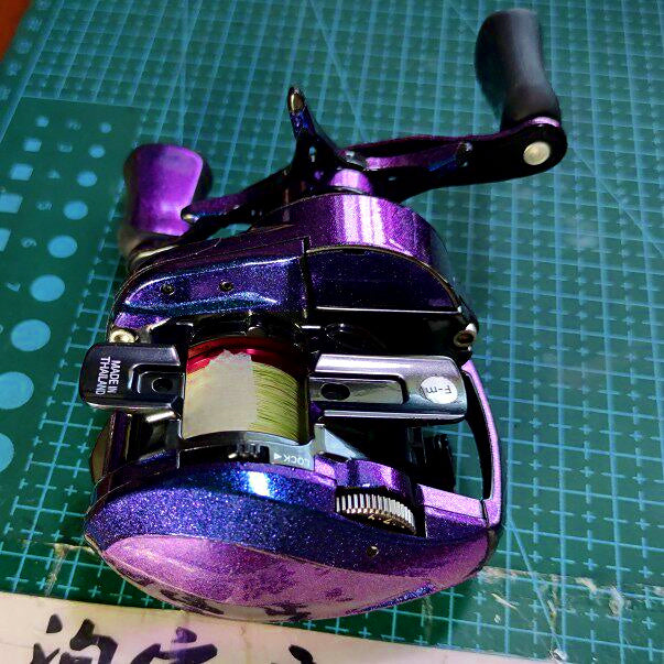 Pre-Cut Baitcasting Reel Protective Film Wrap Sticker Set – product photo