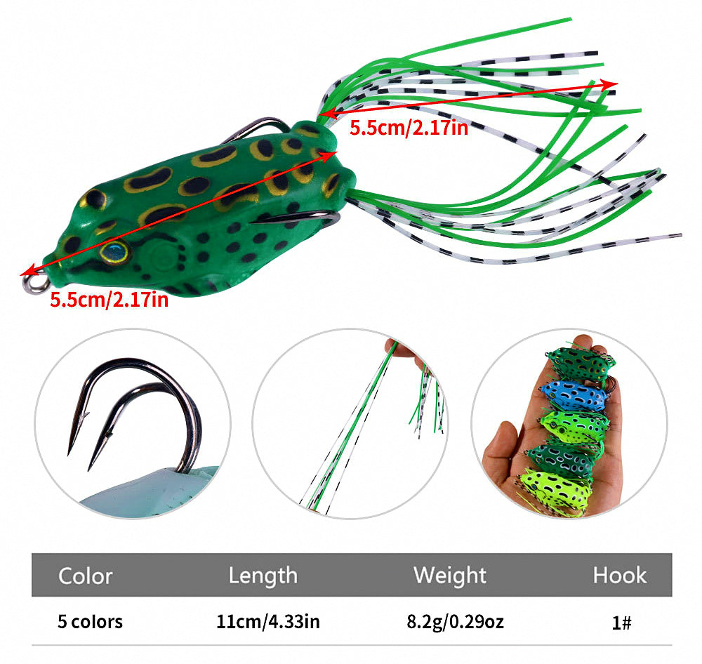 Double Hook Hollow Frog Lure, 5.5 cm (2.2 in) 8 g – product photo