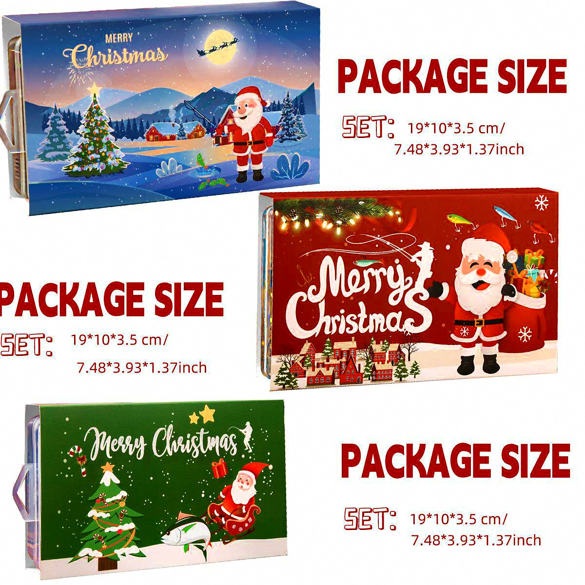 Christmas Advent Calendar Fishing Lure Set, Mixed Lures – product photo