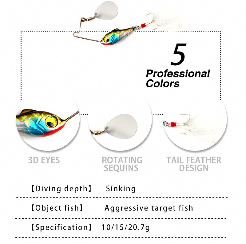 Spinner Blade Casting Jig, 10–20 g (0.35–0.7 oz) – product photo
