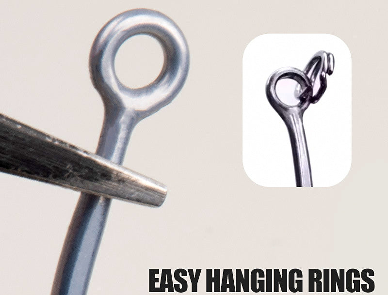 High Carbon Steel Barbed Single Hooks, Sizes 2/0–7/0 – product photo