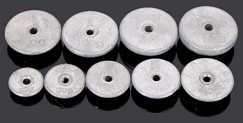 Flip-Plate Sinkers, 0.7–5.3 oz (20–150 g), Bulk Pack – product photo