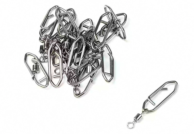 Stainless Steel Barrel Swivel & Snap Connector, Sizes 8 to 1/0 – product photo