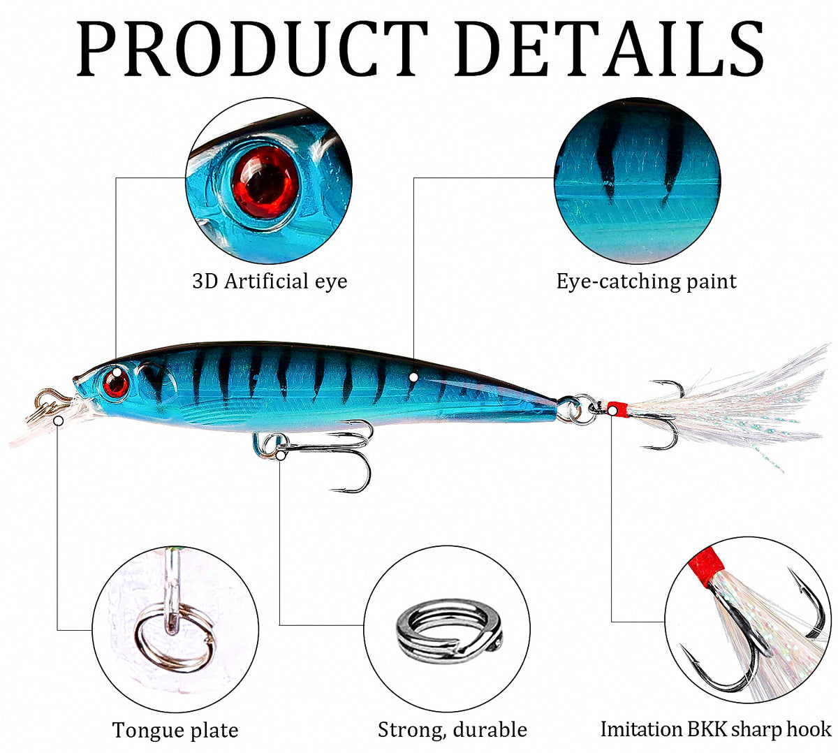 Floating Minnow Lure, 9 cm (3.5 in), 7 g (0.25 oz) – product photo