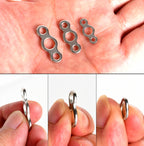 Stainless Steel Jig Connector Rings, Pear, 2-Hole & 3-Hole – product photo