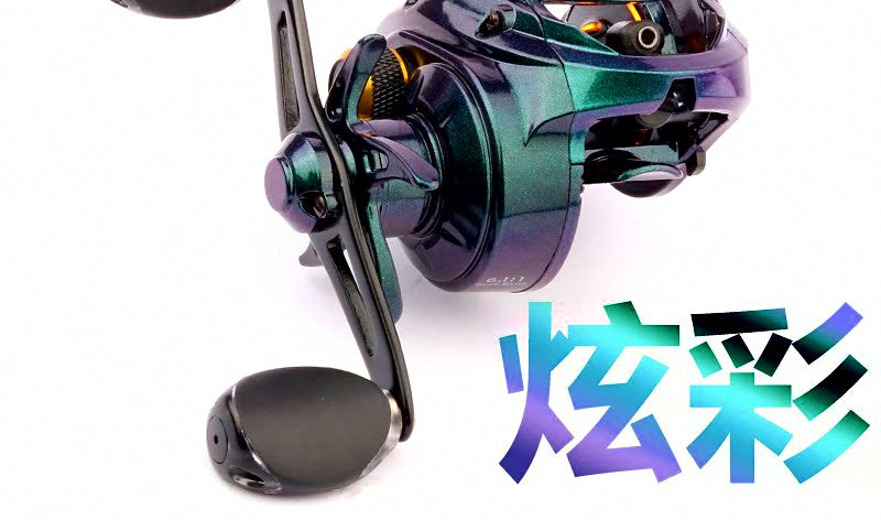 Teardrop Baitcasting Reel, 8 Bearings, Metal Spool – product photo