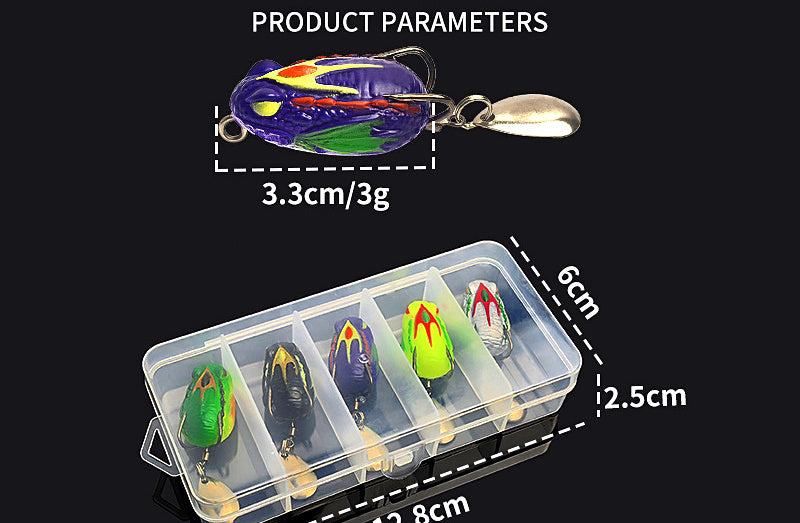 Floating Frog Lure with Double Hooks, Thai Style – product photo