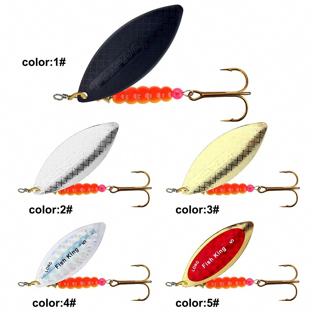 Spinner Blade Spoon Lure with Treble Hook, Sizes #1–#5 – product photo