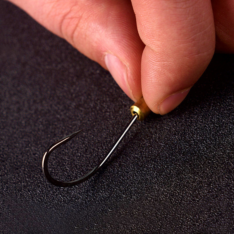 Pre-Tied Wire Snelled Single Hooks, 10 Pack – product photo