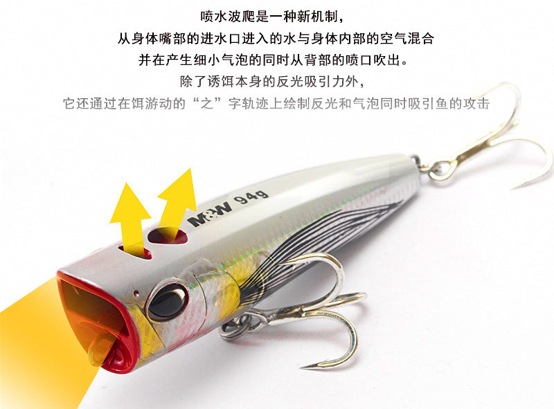 Floating Topwater Popper, 150 mm, 94 g (3.3 oz) – product photo