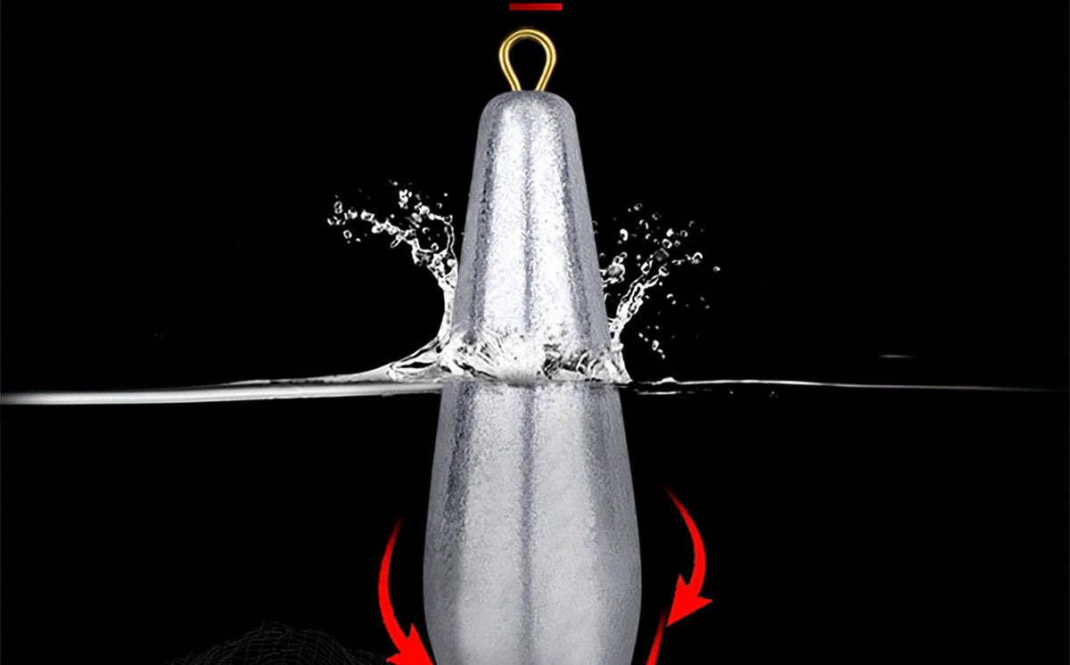 Willow Leaf Lead Sinkers with Ring, 0.35–3.53 oz (10–100 g) – product photo