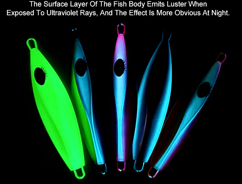 UV Glow Slow Pitch Jig, 80–300 g (2.8–10.6 oz) – product photo