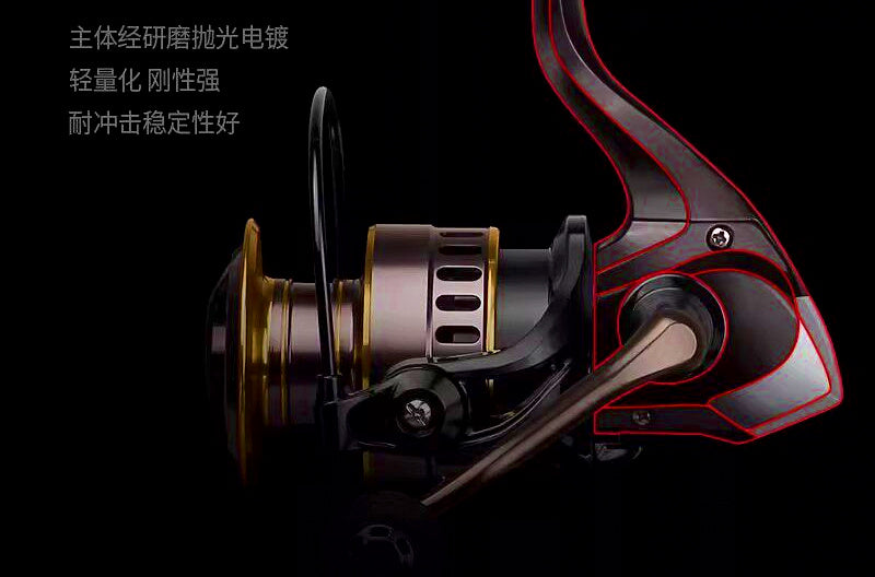 All-Metal Spinning Reel, Front Drag, 12 Bearings, 1000-7000 – product photo
