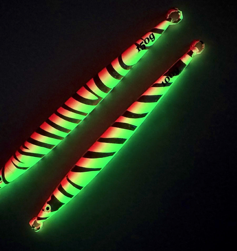 Fast Sinking Glow Stripe Casting Jig, 100–150 g (3.5–5.3 oz) – product photo