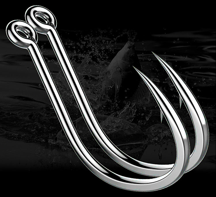 Black Barbed Ringed Iseni Hooks, 10 Bags of 50 (500 pcs) – product photo