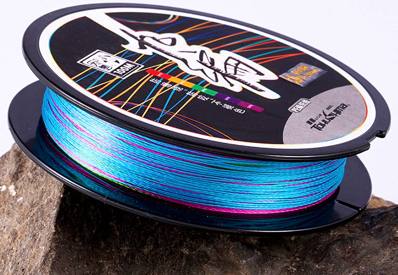 9-Strand Braided PE Line, Multicolor, 100 m or 500 m – product photo