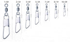 Stainless Steel Safety Pin Snap Swivel, 20/50/100 Pack – product photo