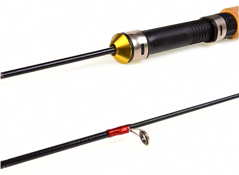 Telescopic Ice Fishing Rod, 60 cm (23.6 in), Wood Grain – product photo