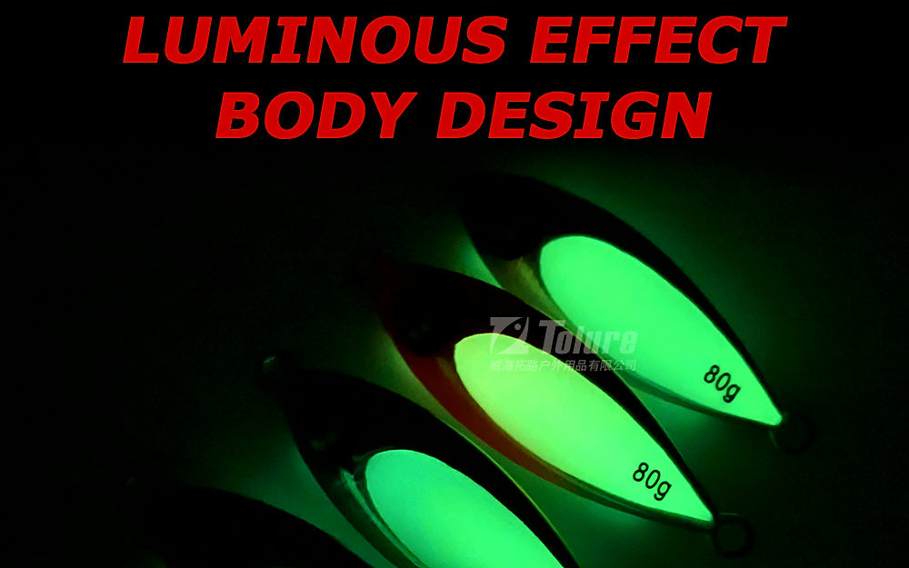 UV Glow Slow Pitch Jig, 80 g (2.8 oz) & 100 g (3.5 oz) – product photo