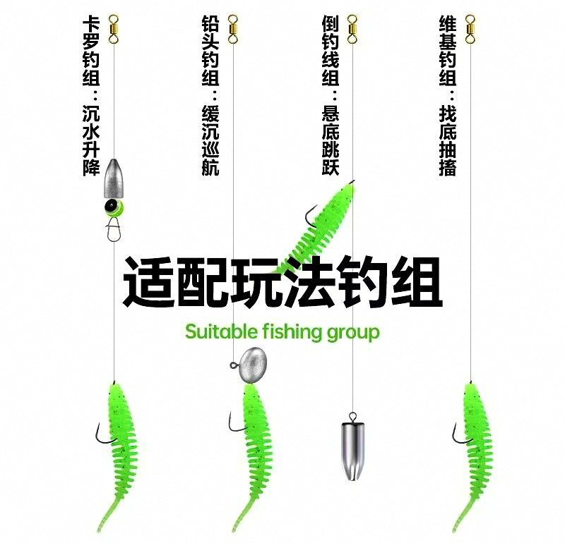 Glow Pin-Tail Soft Plastic Worm, 5 cm (2 in), 0.9 g – product photo