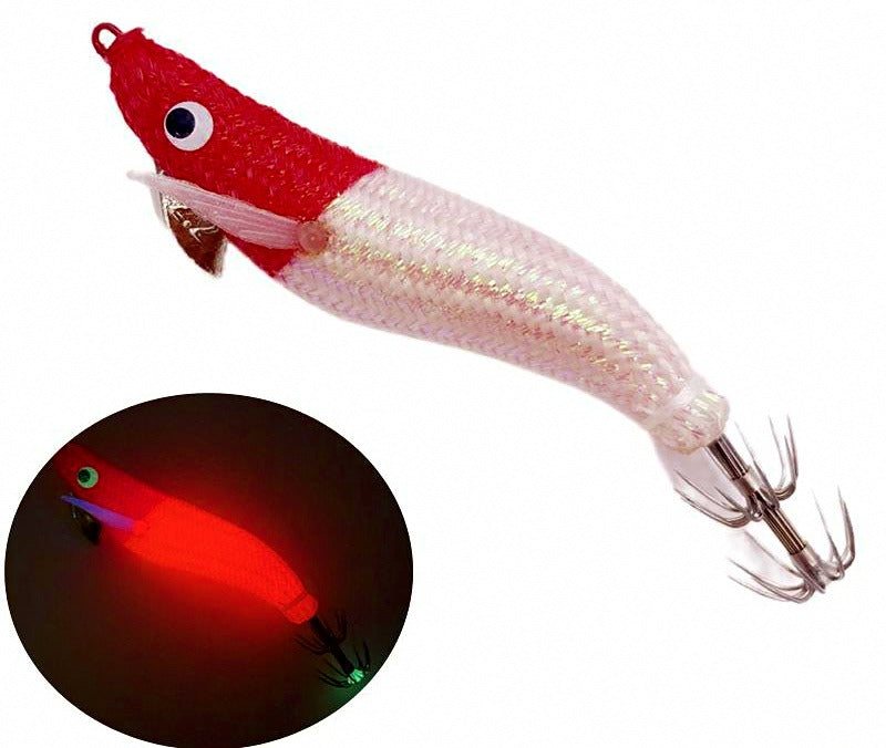 Glow Wood Shrimp Squid Jig, 9 cm / 8 g (0.28 oz) – product photo