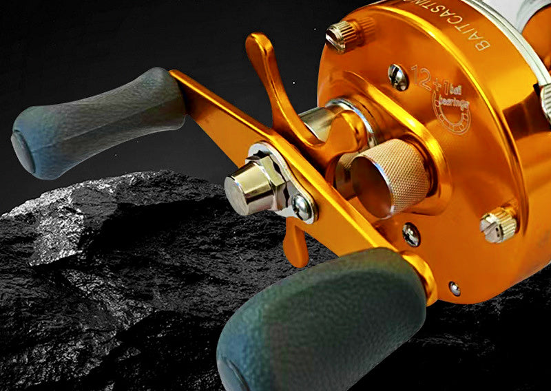 Gold Baitcasting Reel 5.2:1, 14BB, Saltwater Boat Fishing – product photo
