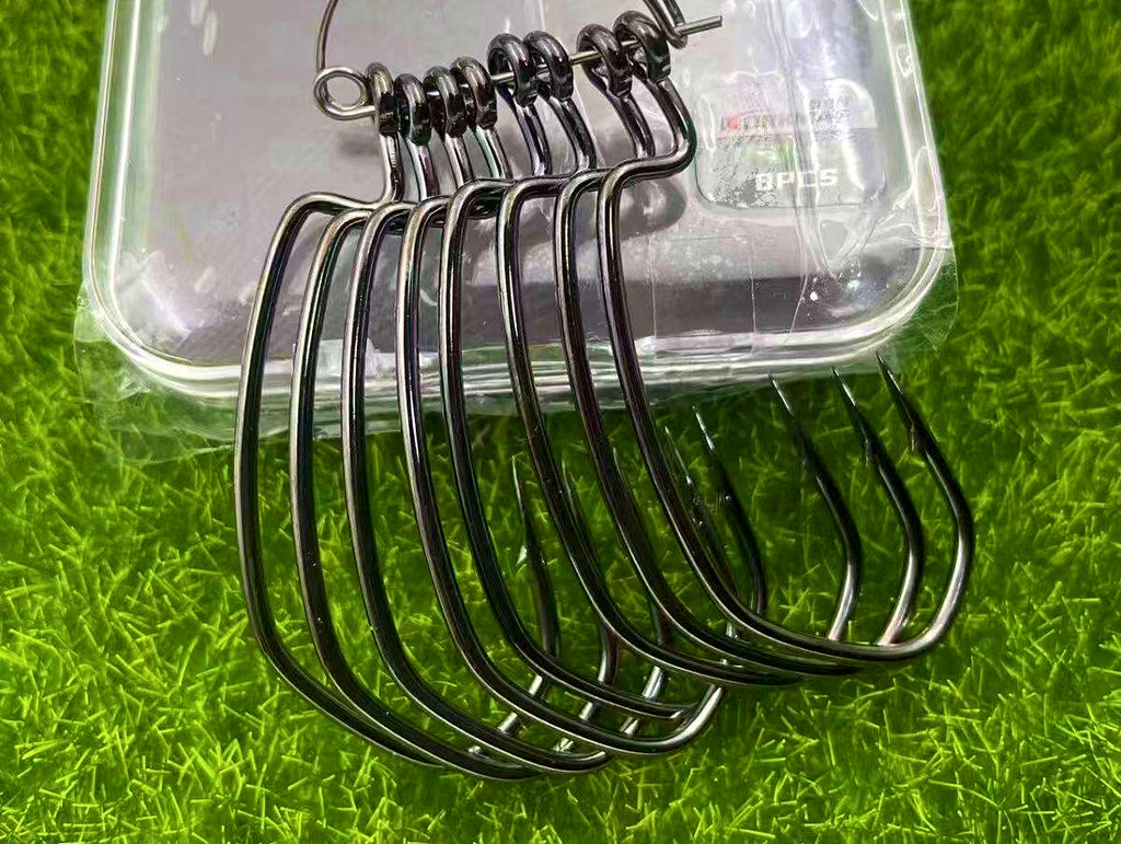 4/0 Wide Gap Offset Worm Hooks for Soft Baits – product photo