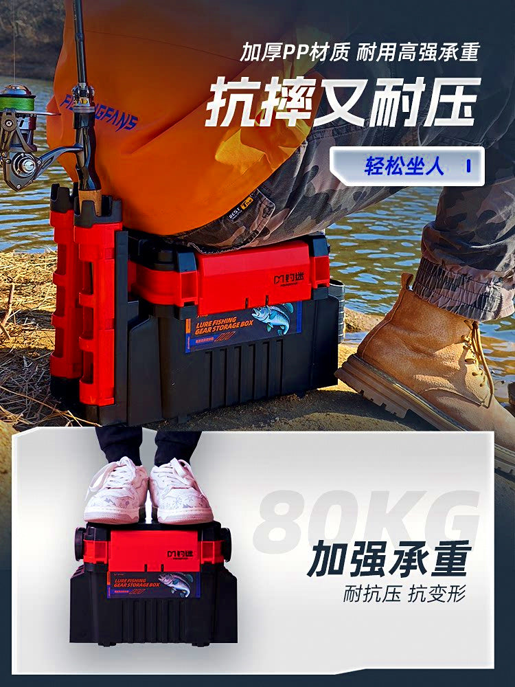 Portable Fishing Tackle Box Seat, 6 L (1.6 gal) or 12 L (3.2 gal) – product photo
