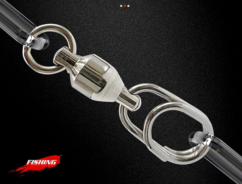 Ball Bearing Swivel with Oval Snap, Stainless Steel – product photo