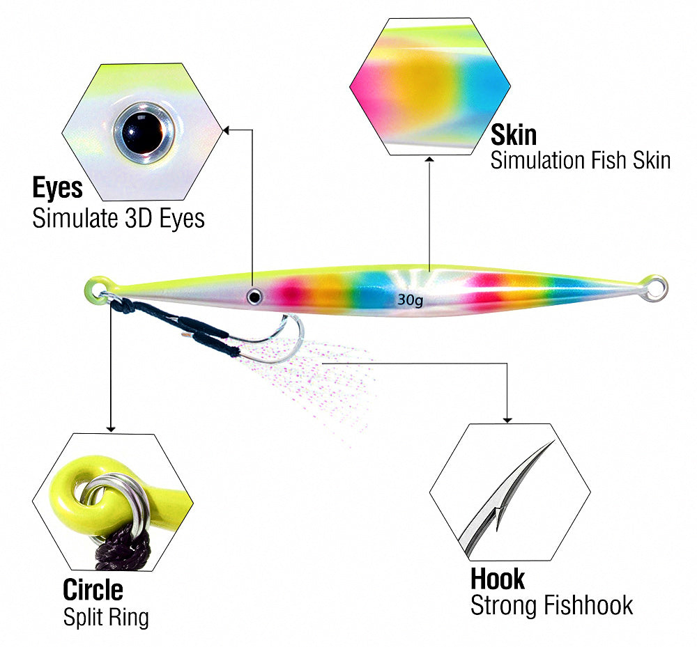 Glow Slow Pitch Jig 3-Pack, 30–150 g (1.1–5.3 oz) – product photo