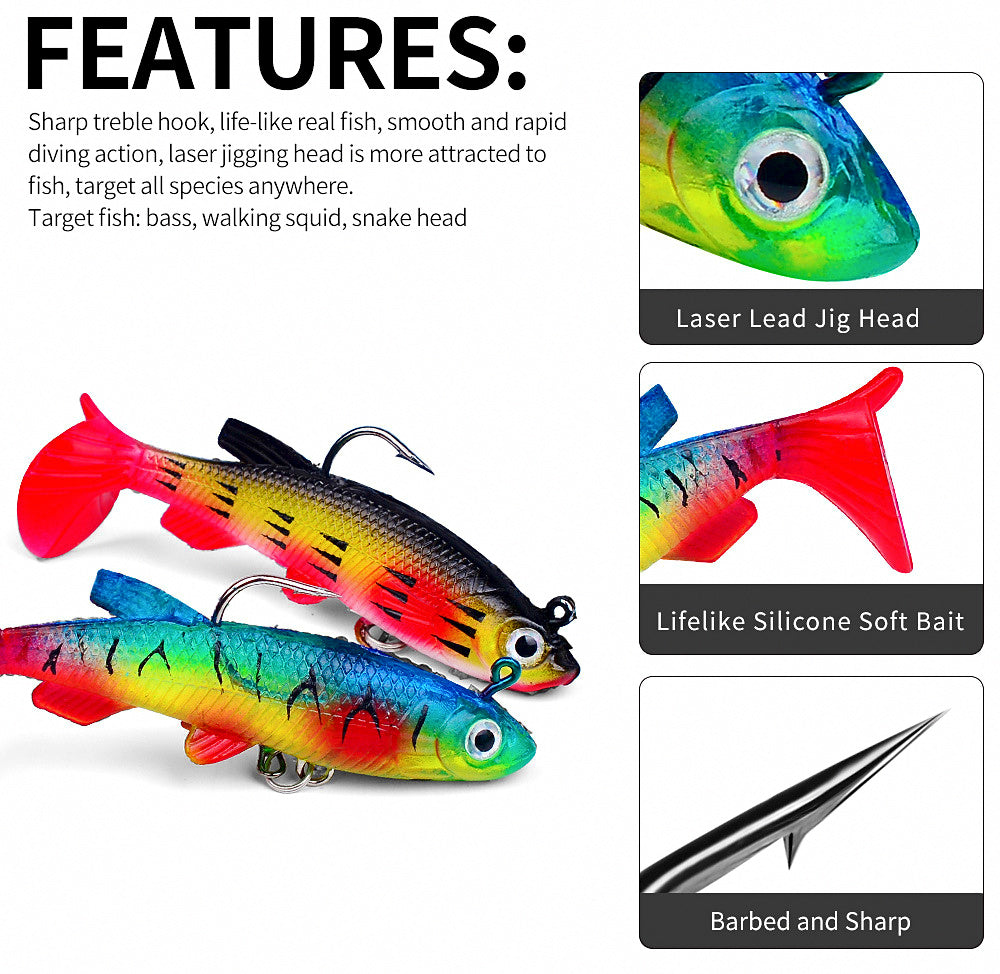 Lead Head Paddle Tail Swimbait, 7.5 cm (3 in) 13.5 g (0.5 oz) – product photo