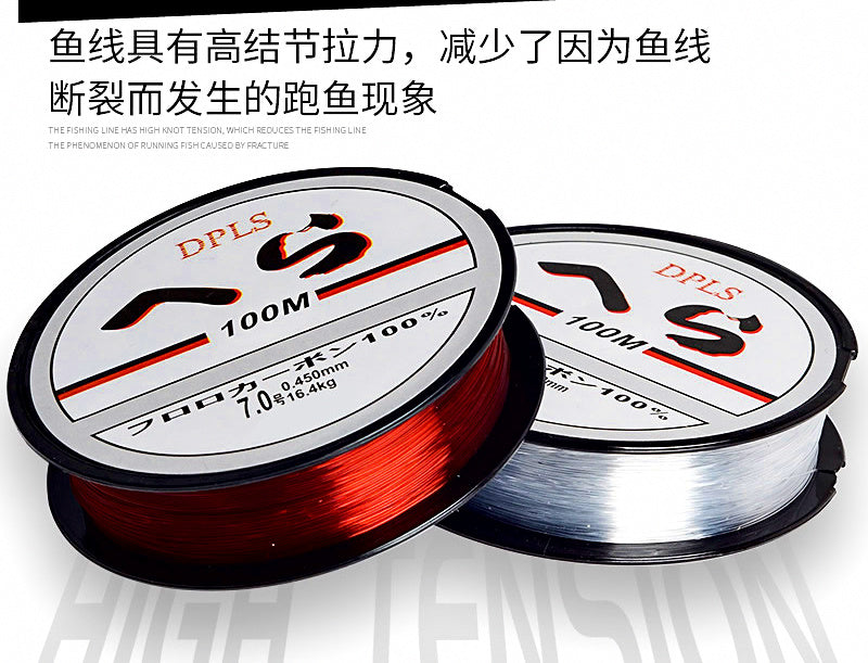 Monofilament Nylon Fishing Line, 100 m & 500 m, Sizes 0.6–12 – product photo