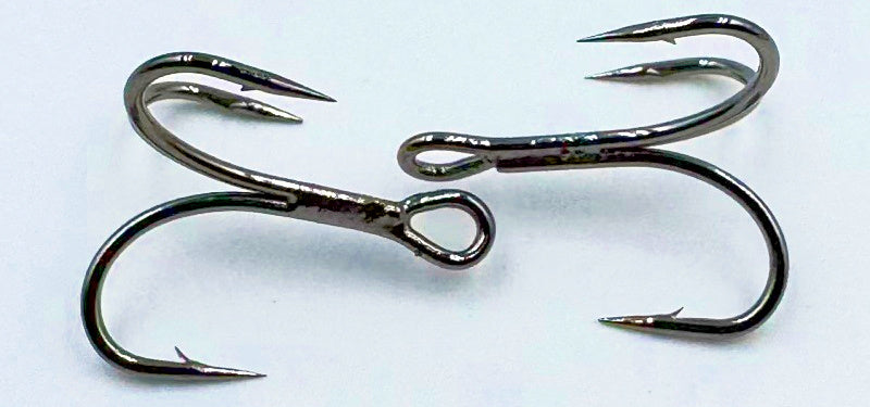 Reinforced Treble Hooks, Barbed, Sizes 12 to 3/0 – product photo