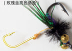 Barbed Double Hook Fly Lure Rig, Size 12, 14 or 16 – product photo