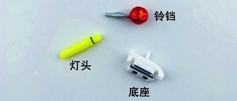 Clip-On LED Rod Tip Light with Bell, Night Fishing – product photo