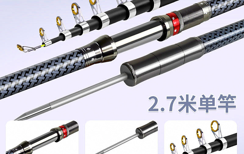 Extra-Hard Fiberglass Surf Rod, 5-Piece, 1.8–3.6 m (6–12 ft) – product photo