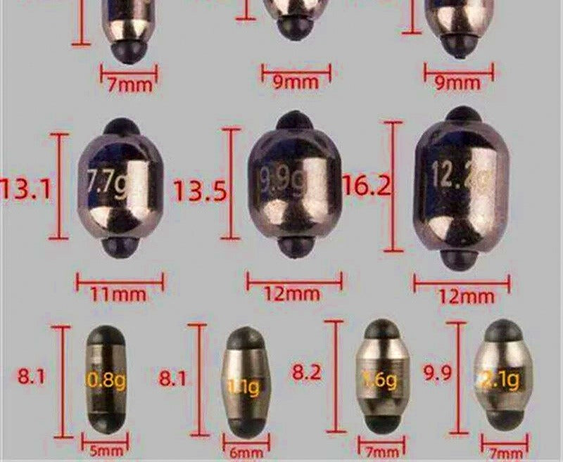 Open Split Shot Sinkers, 0.03–0.43 oz (0.8–12.2 g) – product photo