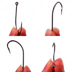 Barbed Ring Eye Saltwater Hooks, Offset Point, Boxed