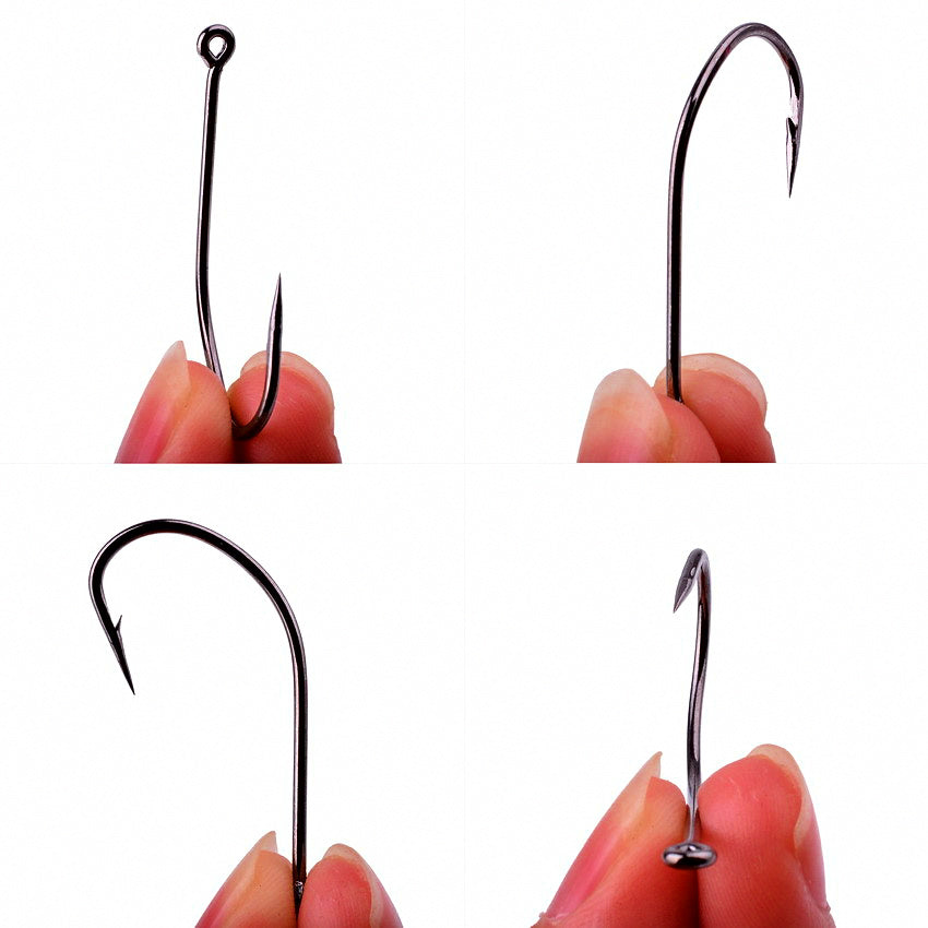 Barbed Ring Eye Saltwater Hooks, Offset Point, Boxed