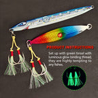 Luminous Double Assist Hooks, Aramid-Tied, 1/0–5/0 – product photo