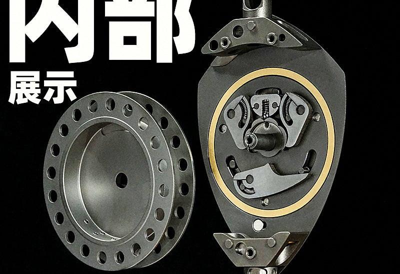 Titanium TC4 Fish Lock Fish Control Clip, Single Wheel – product photo