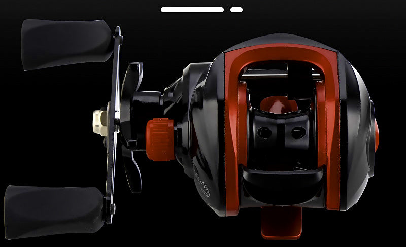 Metal Baitcasting Reel, Black/Red, Left or Right Hand – product photo
