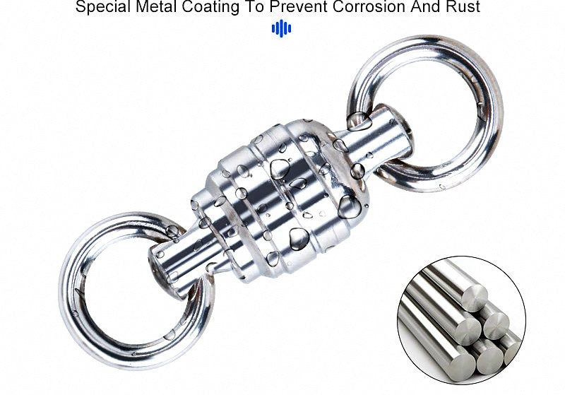 Ball Bearing Swivel, Stainless Steel, 5 Pack (Sizes #0–#7) – product photo