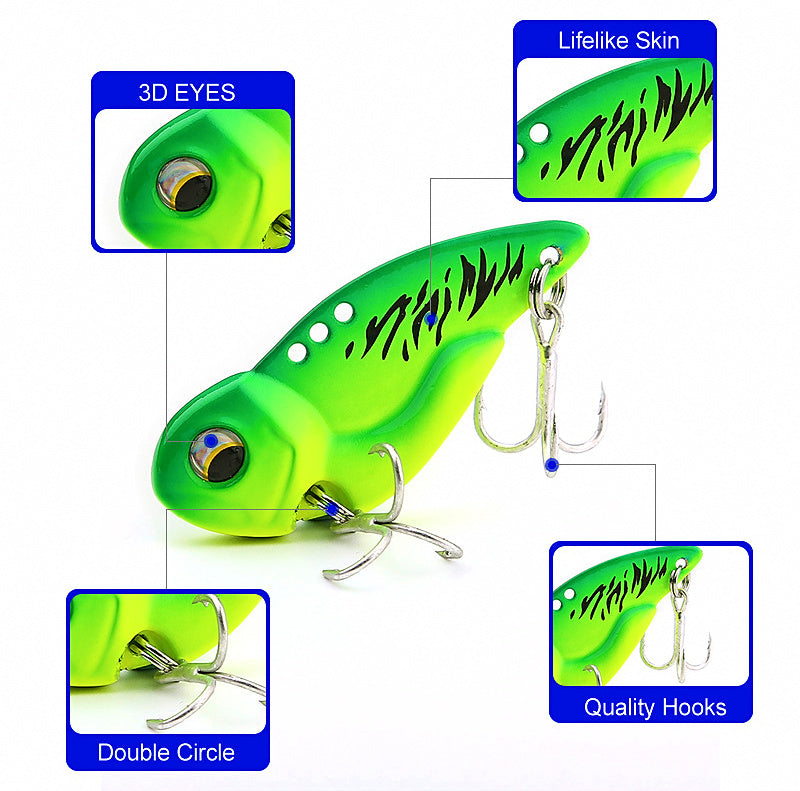 Metal VIB Blade Bait, 19.7 g (0.7 oz), Bare or With Hook – product photo