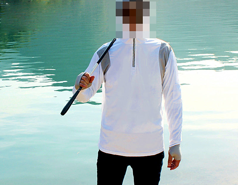 Quick-Dry Long Sleeve Fishing Sun Shirt Set, Striped – product photo