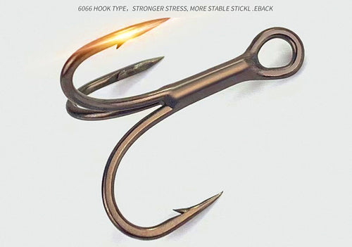 Carbon Steel Treble Hooks, PTFE Coated, Sizes 16 to 4 – product photo