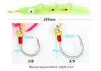 Glow Squid Jig Octopus Lure Rig, 23 cm (9 in), 3/0 & 5/0 – product photo