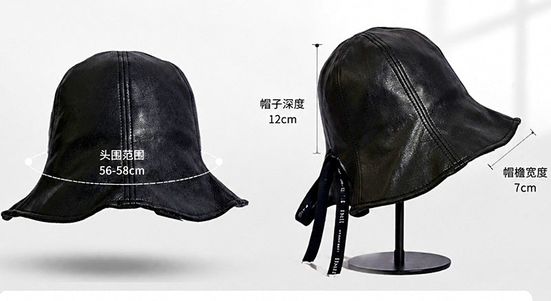 Women's Bucket Hat with Bow, Short Brim, Adjustable – product photo